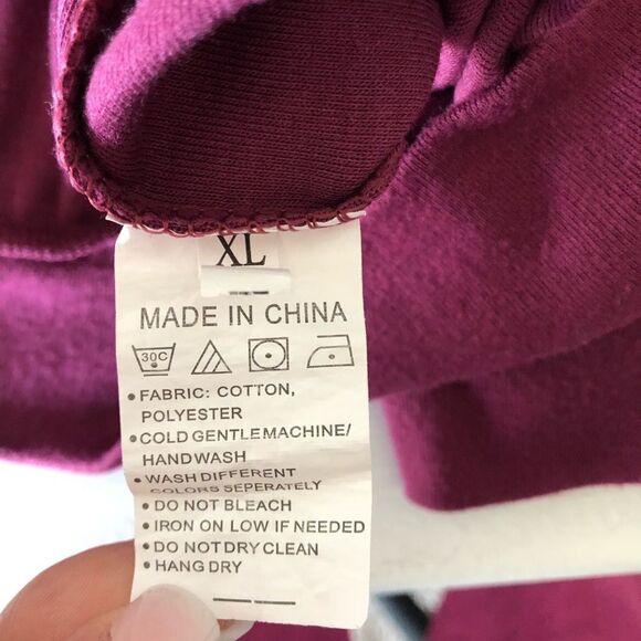 Maroon navy and gray long sleeve oversized top size XL - Picture 5 of 5